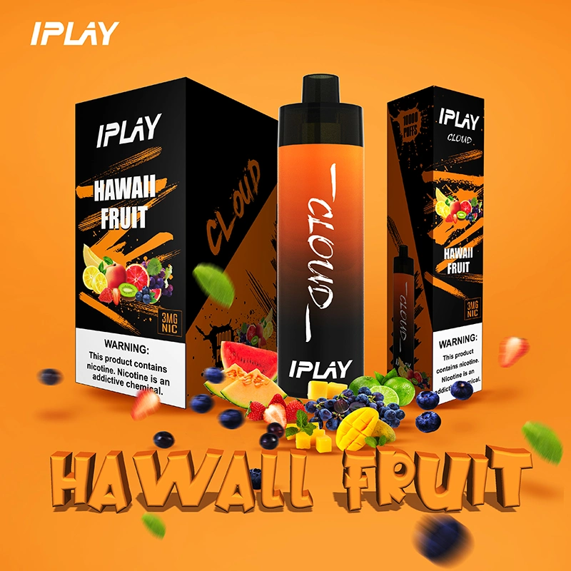 8 Flavors 20 Ml E-Lquid Prefilled 10000 Puffs Rechargeable Iplay Cloud Disposable Vape Device
