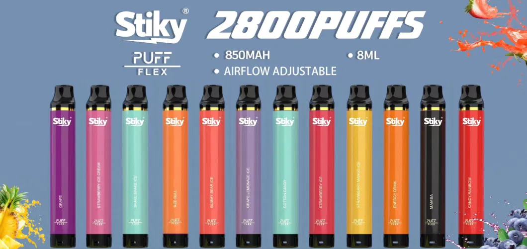 New Puff Flex 2800 Puffs Disposable Bars Vape Pen 1500mAh Battery 10ml Pods Cartridge Pre-Filled E Cigarettes Vaporizer Portable Vapor Kits