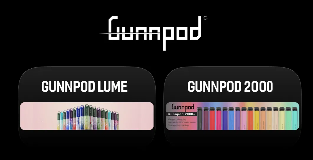 Gunnpod Multiple Flavor 8ml 2000puff 5% Nicotine Salt Wholesale Disposable Vape Pen