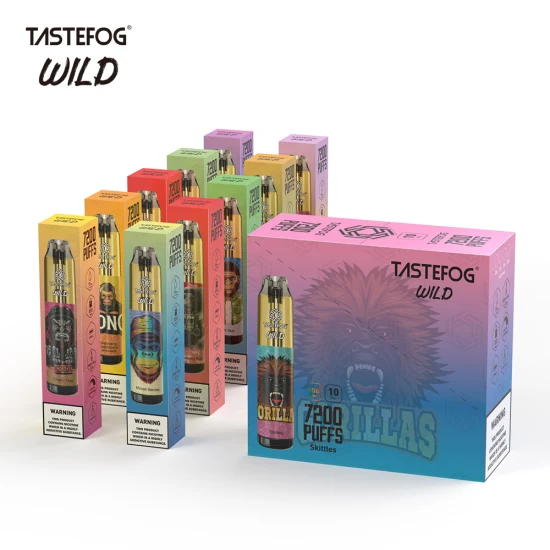 Hot Sell Tastefog Wild 7200 Puffs Disposable Vape Crystal Tank with RGB Light